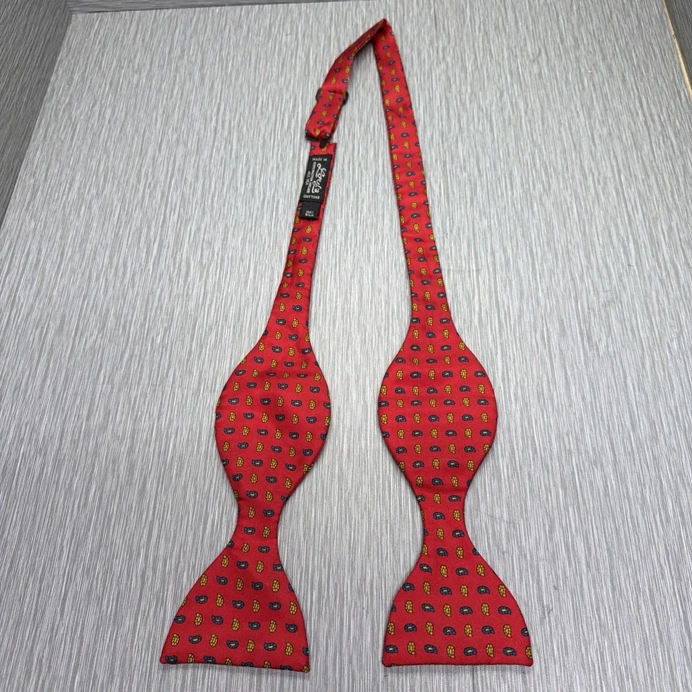 Lords Self Tie Bow Tie Red Silk Classic Formal Menswear Adjustable